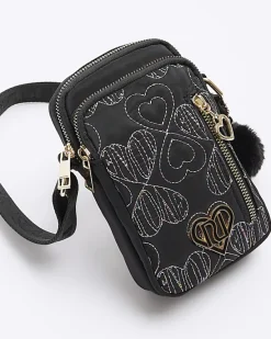 River Island Girls nylon heart pom festival< Bags & Purses