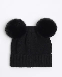 River Island Girls pom pom beanie hat< Accessories & Jewellery