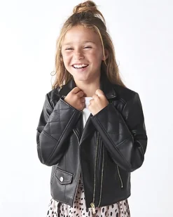 River Island Girls Pu double zip biker jacket< Coats & Jackets