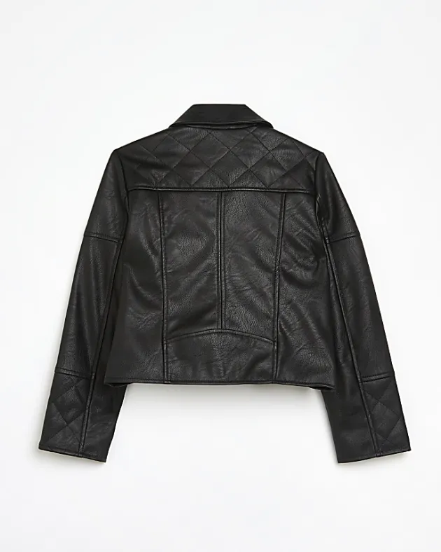 River Island Girls Pu double zip biker jacket< Coats & Jackets