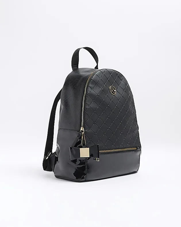 River Island Girls quilted bow detail backpack< Bags & Purses