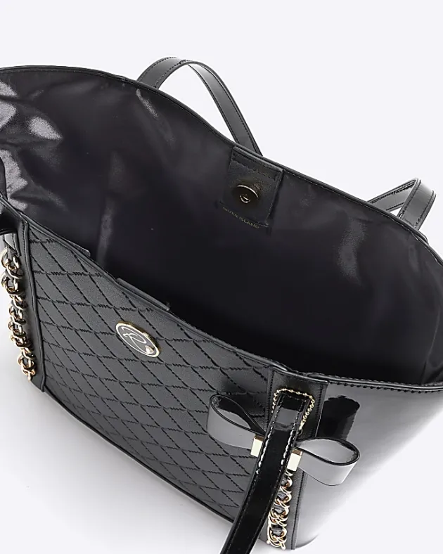River Island Girls quilted bow shopper bag bundle< Bags & Purses