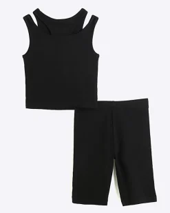 River Island Girls rib double strap tank top set< Sets & Outfits