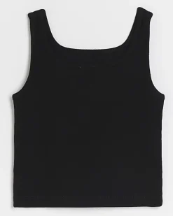 River Island Girls rib embroidered logo crop vest< Tops & T-shirts