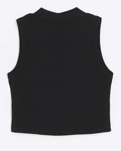 River Island Girls rib high neck tank top< Tops & T-shirts