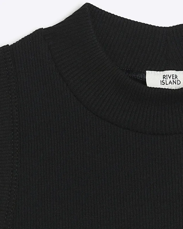 River Island Girls rib high neck tank top< Tops & T-shirts