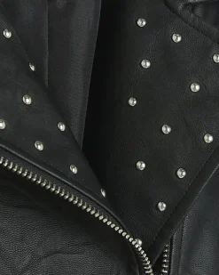 River Island Girls studded faux leather biker jacket< Coats & Jackets