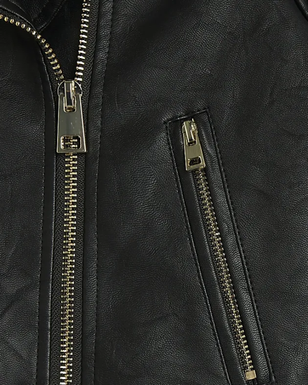 River Island Girls zip up biker jacket< Coats & Jackets