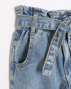 River Island Girls belted paperbag jeans< Jeans
