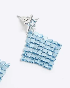 River Island Girls Blue Chainmail Earrings< Accessories & Jewellery