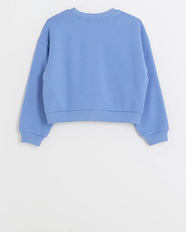 River Island Girls diamante graphic sweatshirt< Tops & T-shirts