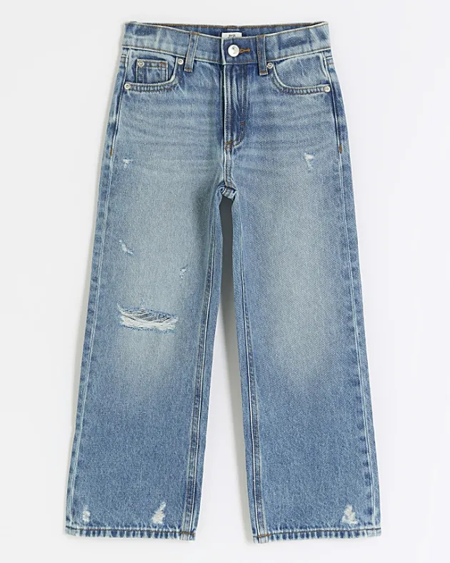 River Island Girls straight ripped jeans< Jeans