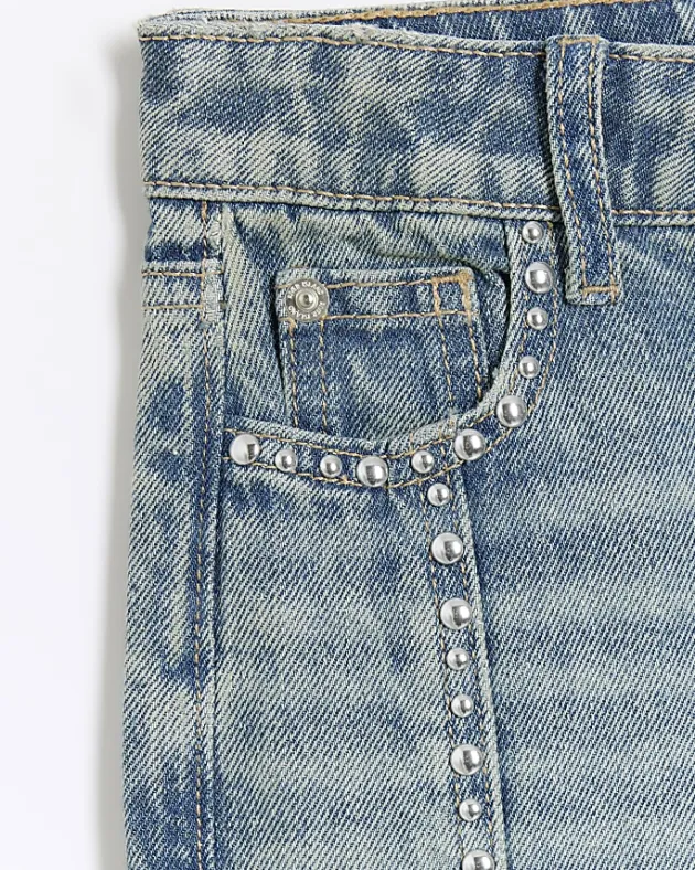 River Island Girls studded straight jeans< Jeans