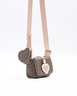 River Island Girls floral monogram cross body bag< Bags & Purses