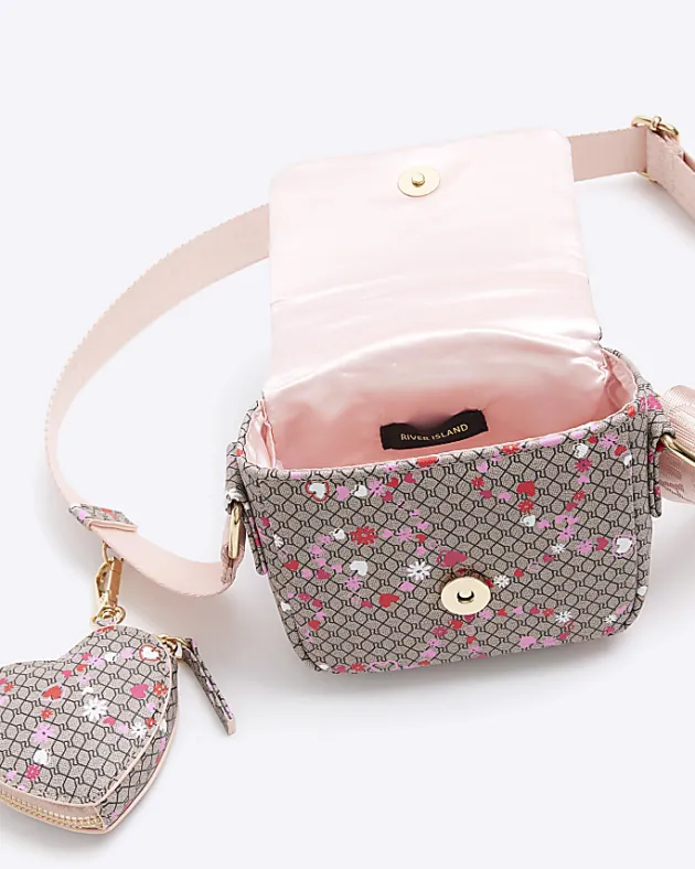 River Island Girls monogram pouch cross body bag< Bags & Purses
