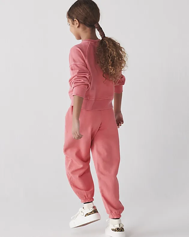 River Island Girls coral sweatshirt and joggers set< Sets & Outfits