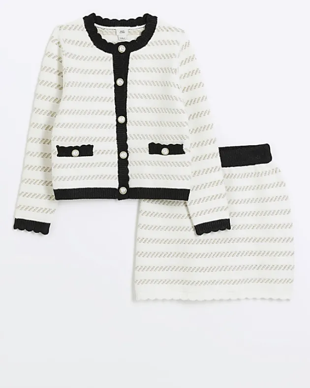 River Island Girls boucle stripe cardigan set< Sets & Outfits