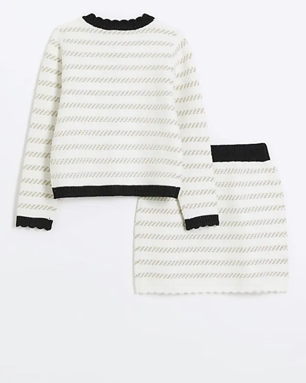 River Island Girls boucle stripe cardigan set< Sets & Outfits