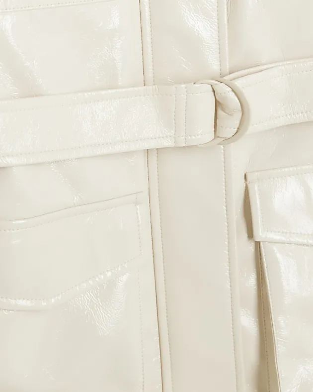 River Island Girls faux leather utility shacket< Coats & Jackets