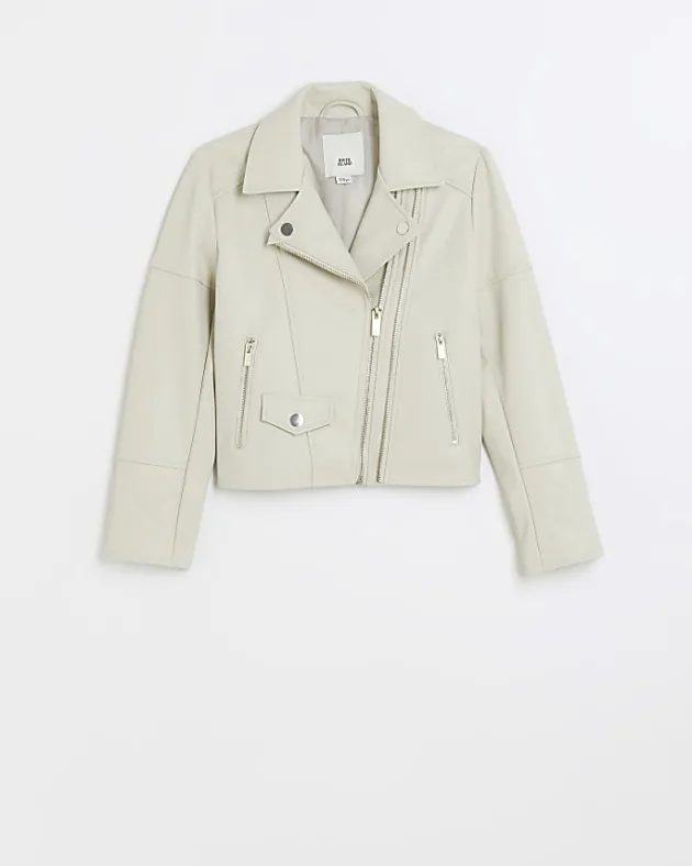 River Island Girls faux leather biker jacket< Coats & Jackets