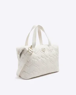 River Island Girls heart quilt travel bag< Bags & Purses