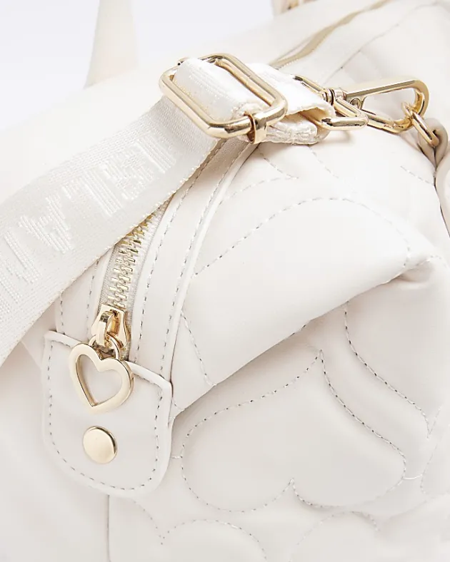 River Island Girls heart quilt travel bag< Bags & Purses