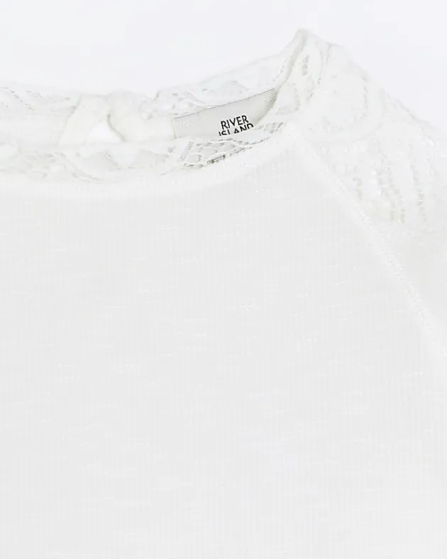 River Island Girls lace detail long sleeve top< Tops & T-shirts