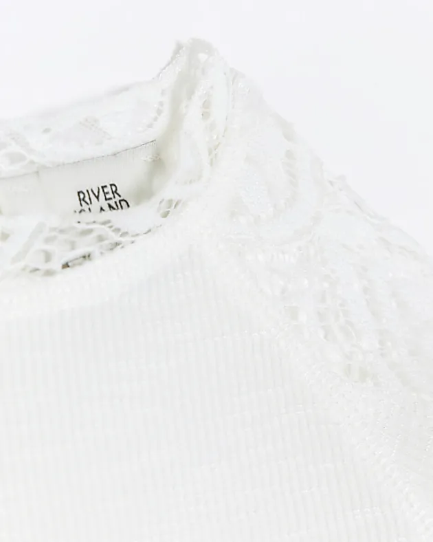 River Island Girls lace detail long sleeve top< Tops & T-shirts