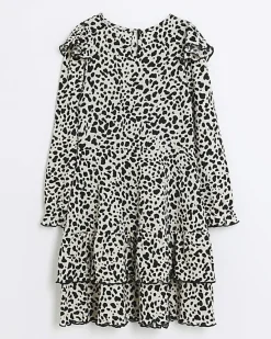 River Island Girls leopard print frill dress< Dresses