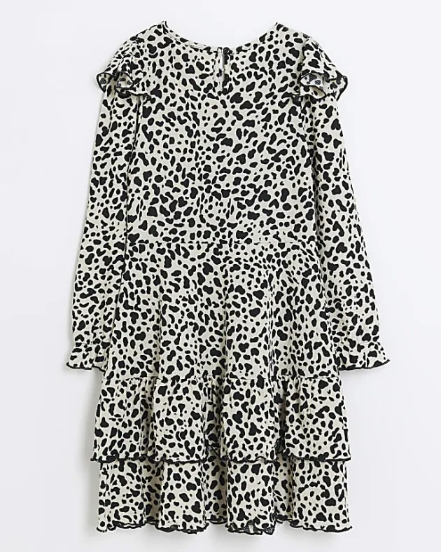 River Island Girls leopard print frill dress< Dresses
