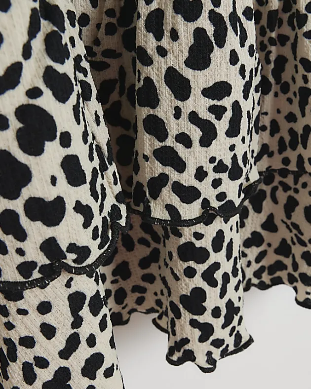 River Island Girls leopard print frill dress< Dresses