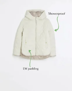 River Island Girls padded heart quilted coat< Coats & Jackets