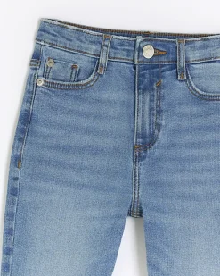 River Island Girls denim let down hem skinny jeans< Jeans