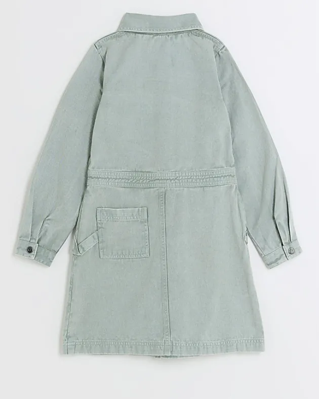 River Island Girls denim button up shirt dress< Dresses