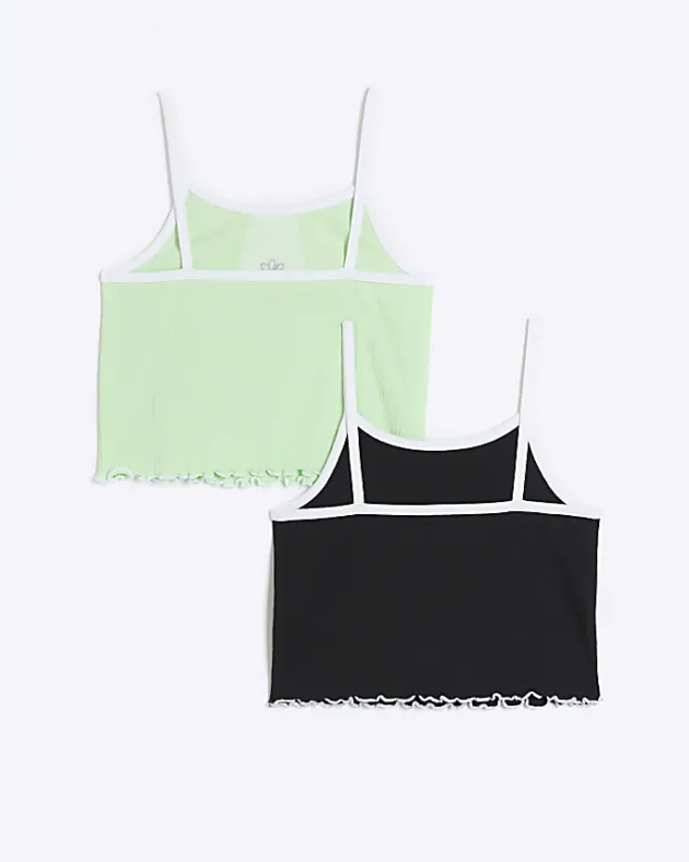 River Island Girls Ribbed Cami top 2 pack< Multipacks