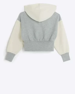 River Island Girls colour block crop hoodie< Sets & Outfits