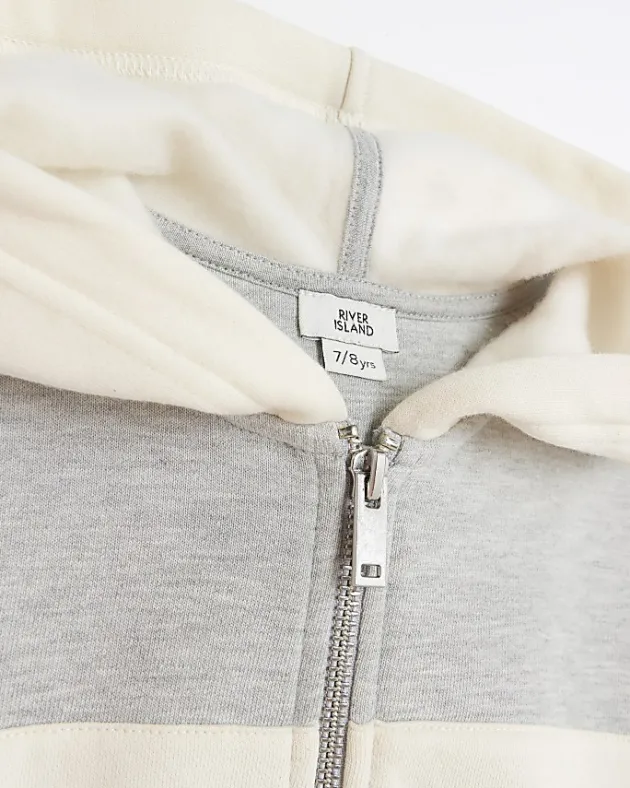 River Island Girls colour block zip hoodie< Tops & T-shirts