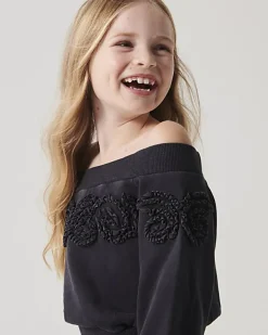 River Island Girls flower bardot sweatshirt< Tops & T-shirts