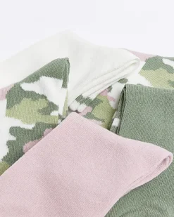 River Island Girls camo trainer socks 5 pack< Multipacks