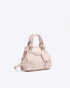 River Island Girls croc embossed heart tote bag< Bags & Purses