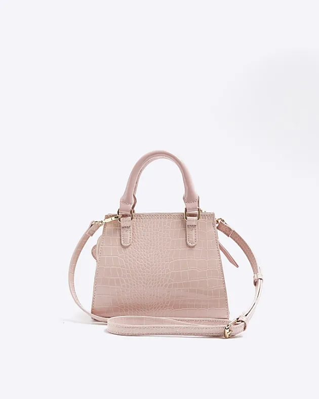 River Island Girls croc embossed heart tote bag< Bags & Purses