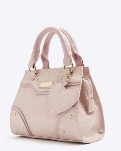 River Island Girls croc embossed heart tote bag< Bags & Purses