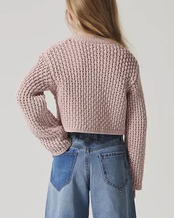 River Island Girls crochet crop cardigan< Jumpers & Cardigans