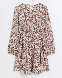 River Island Girls daisy floral belted dress< Dresses