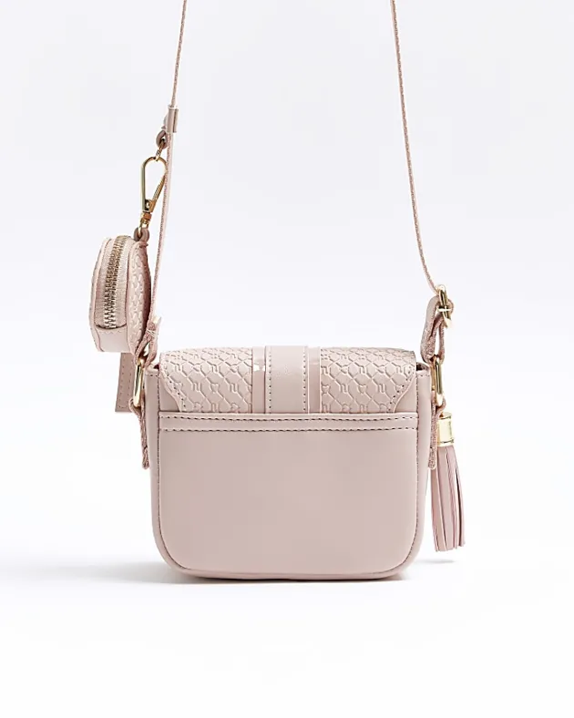 River Island Girls embossed RI cross body bag< Bags & Purses