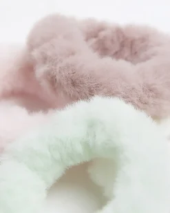 River Island Girls faux fur scrunchie 4 pack< Multipacks