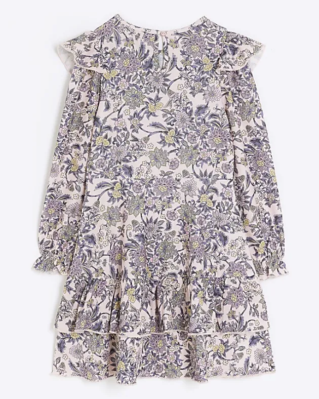 River Island Girls floral frill tiered dress< Dresses