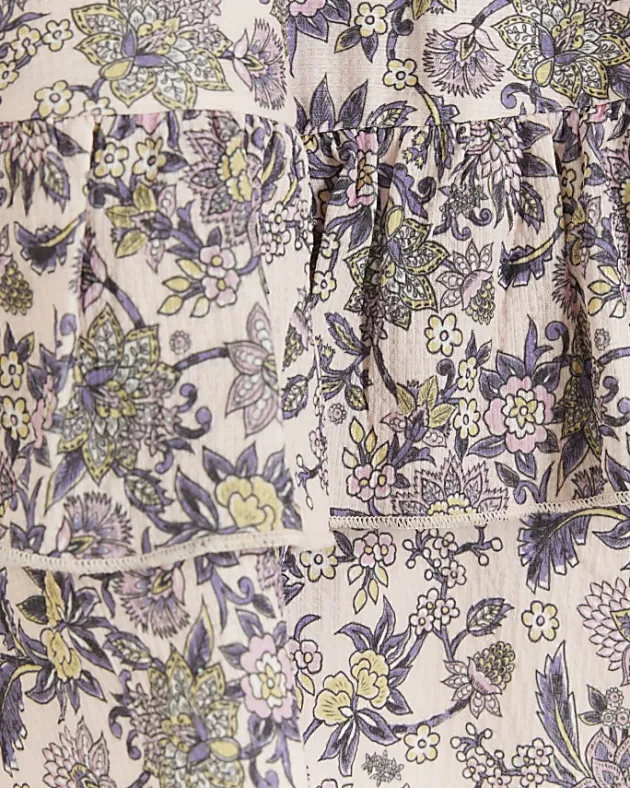 River Island Girls floral frill tiered dress< Dresses