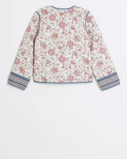 River Island Girls floral quilted jacket< Coats & Jackets