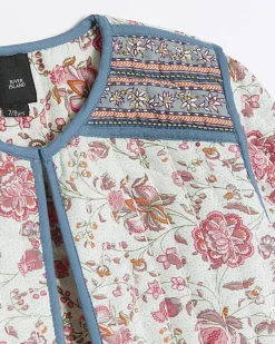 River Island Girls floral quilted jacket< Coats & Jackets